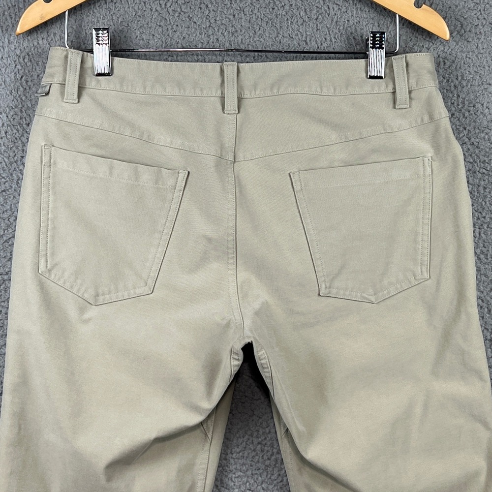 Lululemon Lab Mens ABC Slim Fit Pants Khaki Tan Size 31 Canvas Style LM5ABOS - Picture 5 of 11